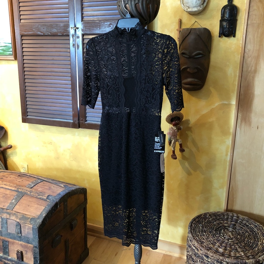 Black lace dress